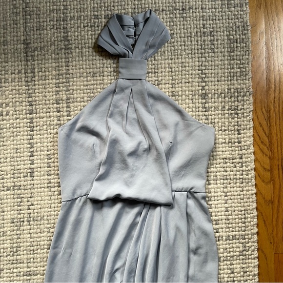 Shona Joy Knot Draped Dress in Powder Blue 6 - Picture 3 of 5